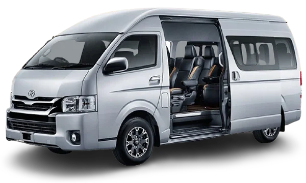 Maxi 11‑seater van in silver